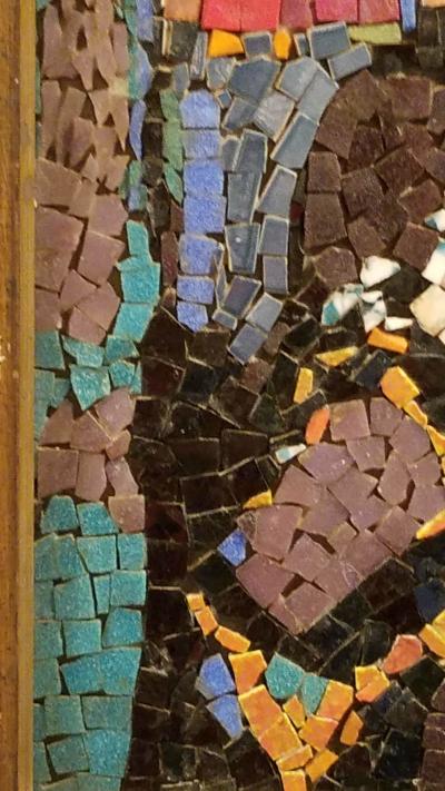 Georges Rouault Profile of A Clown Georges Rouault Interpreted As A Ceramic Mosaic Panel C 1955