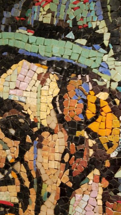 Georges Rouault Profile of A Clown Georges Rouault Interpreted As A Ceramic Mosaic Panel C 1955