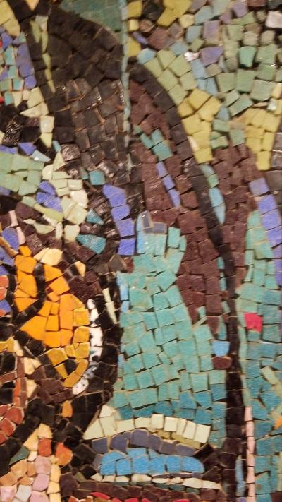 Georges Rouault Profile of A Clown Georges Rouault Interpreted As A Ceramic Mosaic Panel C 1955