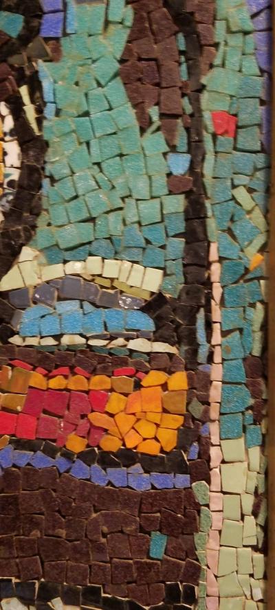 Georges Rouault Profile of A Clown Georges Rouault Interpreted As A Ceramic Mosaic Panel C 1955