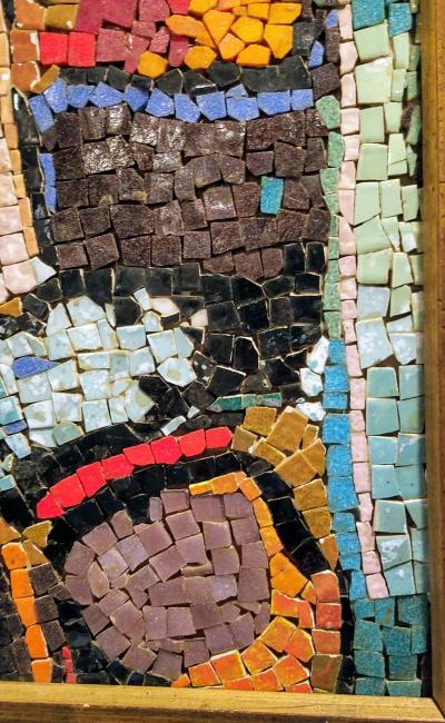 Georges Rouault Profile of A Clown Georges Rouault Interpreted As A Ceramic Mosaic Panel C 1955
