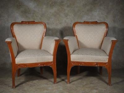 Georges de Feure Georges de Feure pair of armchairs 1900 Expo Model