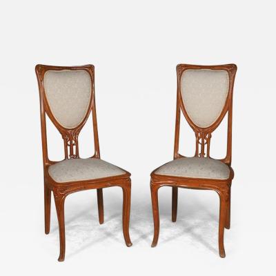 Georges de Feure Georges de Feure pair of side chairs 1900 Expo Model