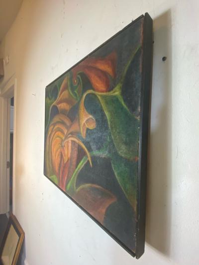 Georgia O Keeffe SURREALIST PUMPKIN PATCH PAINTING