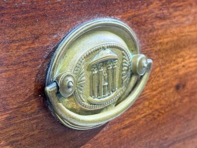 Georgian Bow Front Chest on Chest Mahogany Brass England 19th c 