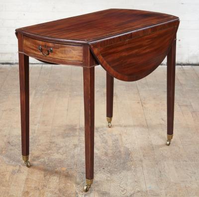 Georgian Brass Inlaid Pembroke Table