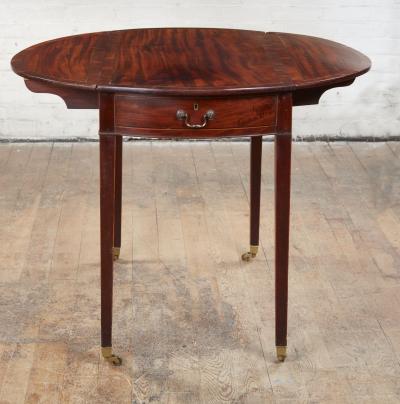 Georgian Brass Inlaid Pembroke Table