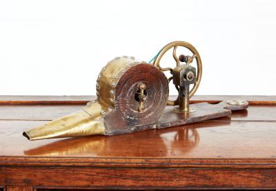 Georgian Brass and Mahogany Mechanical Bellows