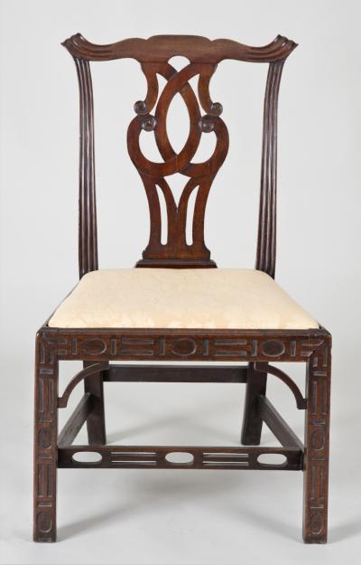 Georgian Chinese Chippendale Side Chair Circa 1760