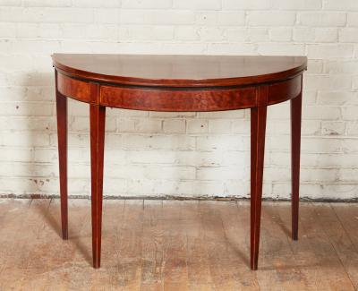Georgian Demilune Card Table