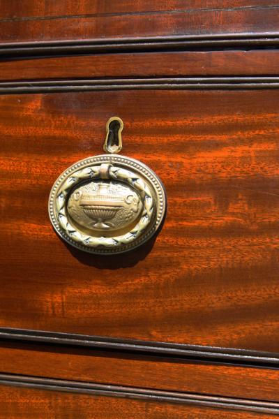 Georgian Domed Pediment Bowfront Chest on Chest