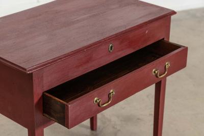 Georgian English Painted Oak Side Table