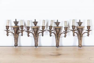 Georgian Giltwood Country House Rams Head Wall Sconces
