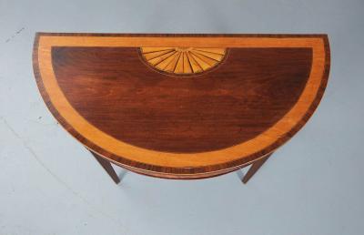 Georgian Inlaid Demilune Table