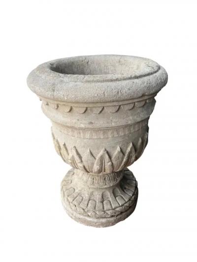 Georgian Limestone Urn From Wall Hall Hertfordshire