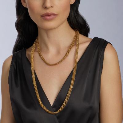 Georgian Long Chain 18K Gold Necklace