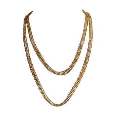 Georgian Long Chain 18K Gold Necklace