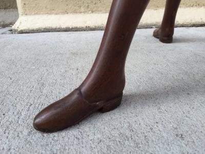 Georgian Mahogany Adjustable Music Stand with Carved Shoe Feet