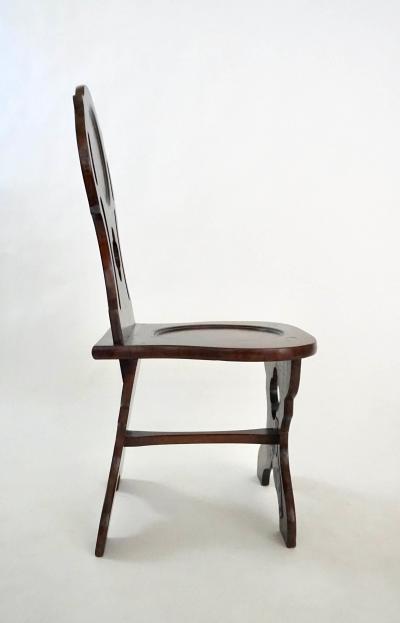 Georgian Mahogany Armorial Hall Chair of Sgabello Form