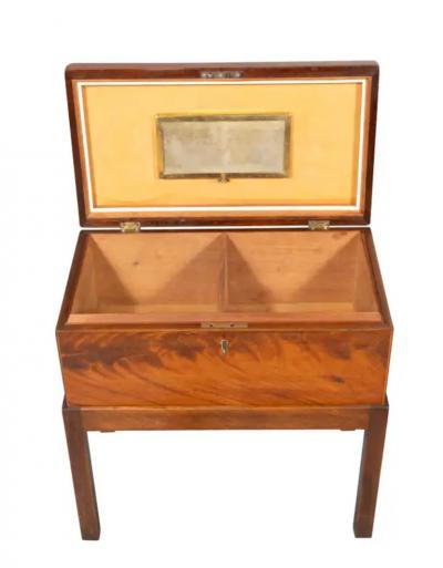 Georgian Mahogany Box On Stand Now Fitted As A Humidor