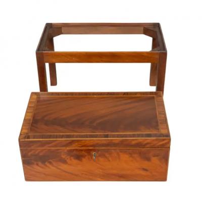 Georgian Mahogany Box On Stand Now Fitted As A Humidor