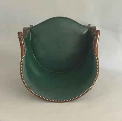 Georgian Mahogany Leather Tub Chair