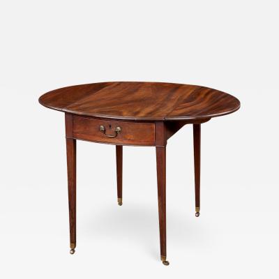 Georgian Mahogany Oval Pembroke Table