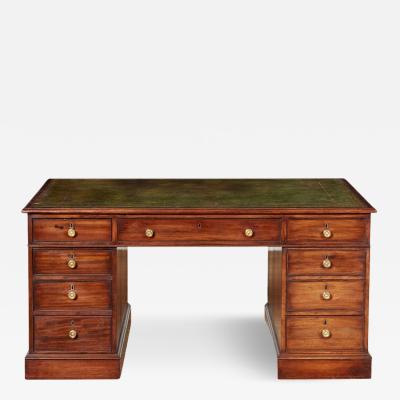 Georgian Mahogany Partners Desk