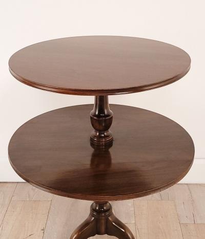 Georgian Mahogany Serving Pedestal Table Dumbwaiter 19th century or earlier