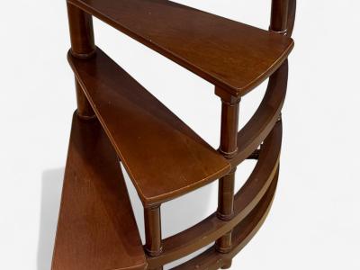 Georgian Mahogany Spiral Library Steps United States 20th c 