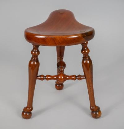 Georgian Mahogany Tripod Milking Stool