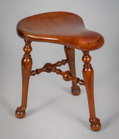 Georgian Mahogany Tripod Milking Stool