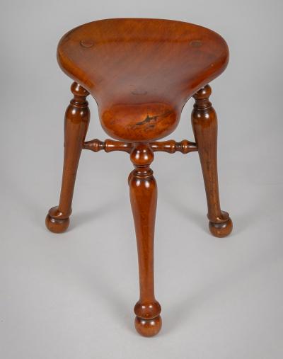 Georgian Mahogany Tripod Milking Stool