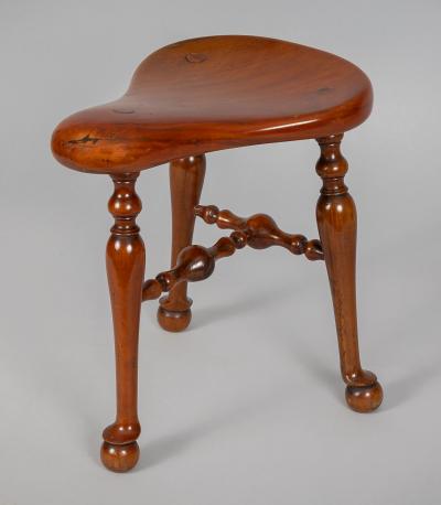 Georgian Mahogany Tripod Milking Stool