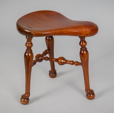Georgian Mahogany Tripod Milking Stool