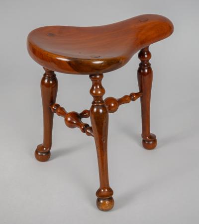 Georgian Mahogany Tripod Milking Stool
