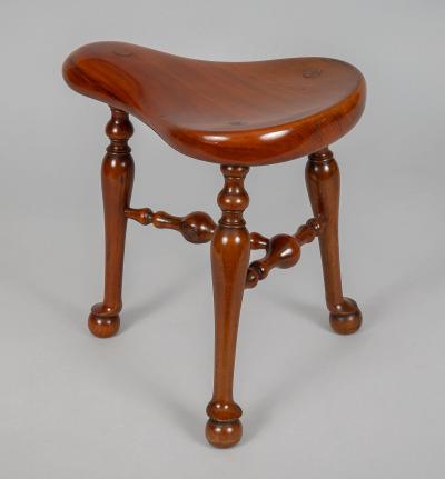 Georgian Mahogany Tripod Milking Stool
