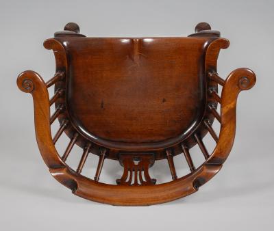 Georgian Mahogany Windsor Captains Armchair