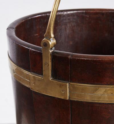 Georgian Mahogany and Brass Plate Bucket