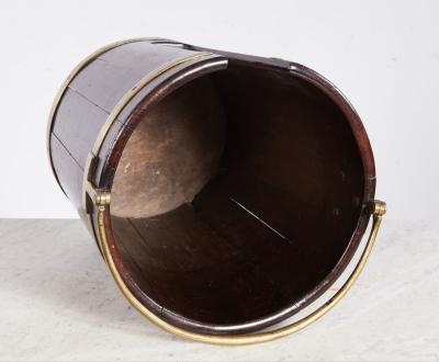 Georgian Mahogany and Brass Plate Bucket