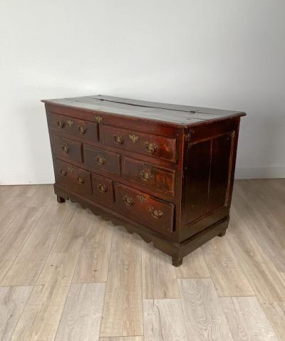 Georgian Oak Mule Chest England circa 1770