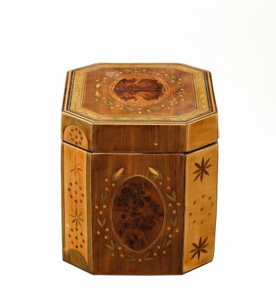 Georgian Octagonal Inlaid Tea Caddy