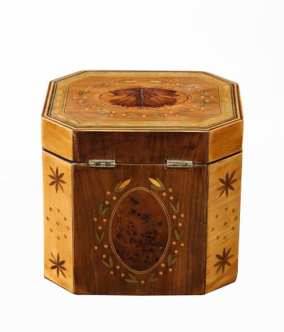 Georgian Octagonal Inlaid Tea Caddy