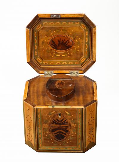Georgian Octagonal Inlaid Tea Caddy