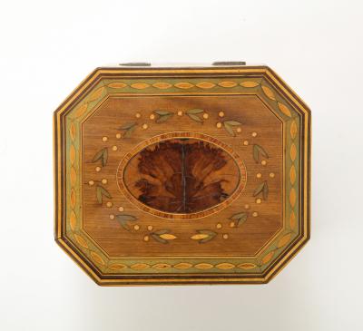 Georgian Octagonal Inlaid Tea Caddy