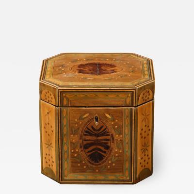 Georgian Octagonal Inlaid Tea Caddy