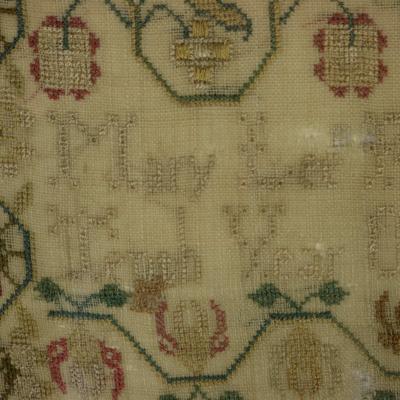 Georgian Sampler 1779 by Mary Lee Country Scene