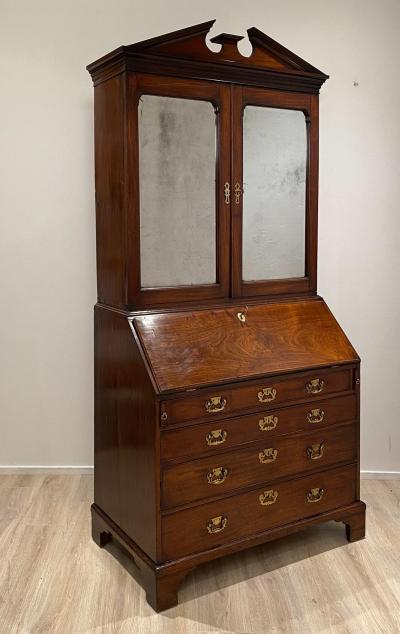 Georgian Secretary Mahogany Bookcase Circa 1770