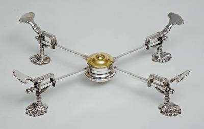 Georgian Sheffield Plate Dish Cross Stand