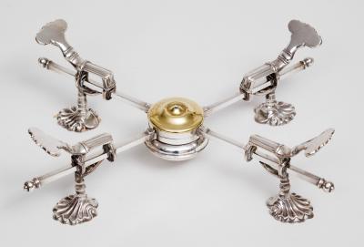 Georgian Sheffield Plate Dish Cross Stand